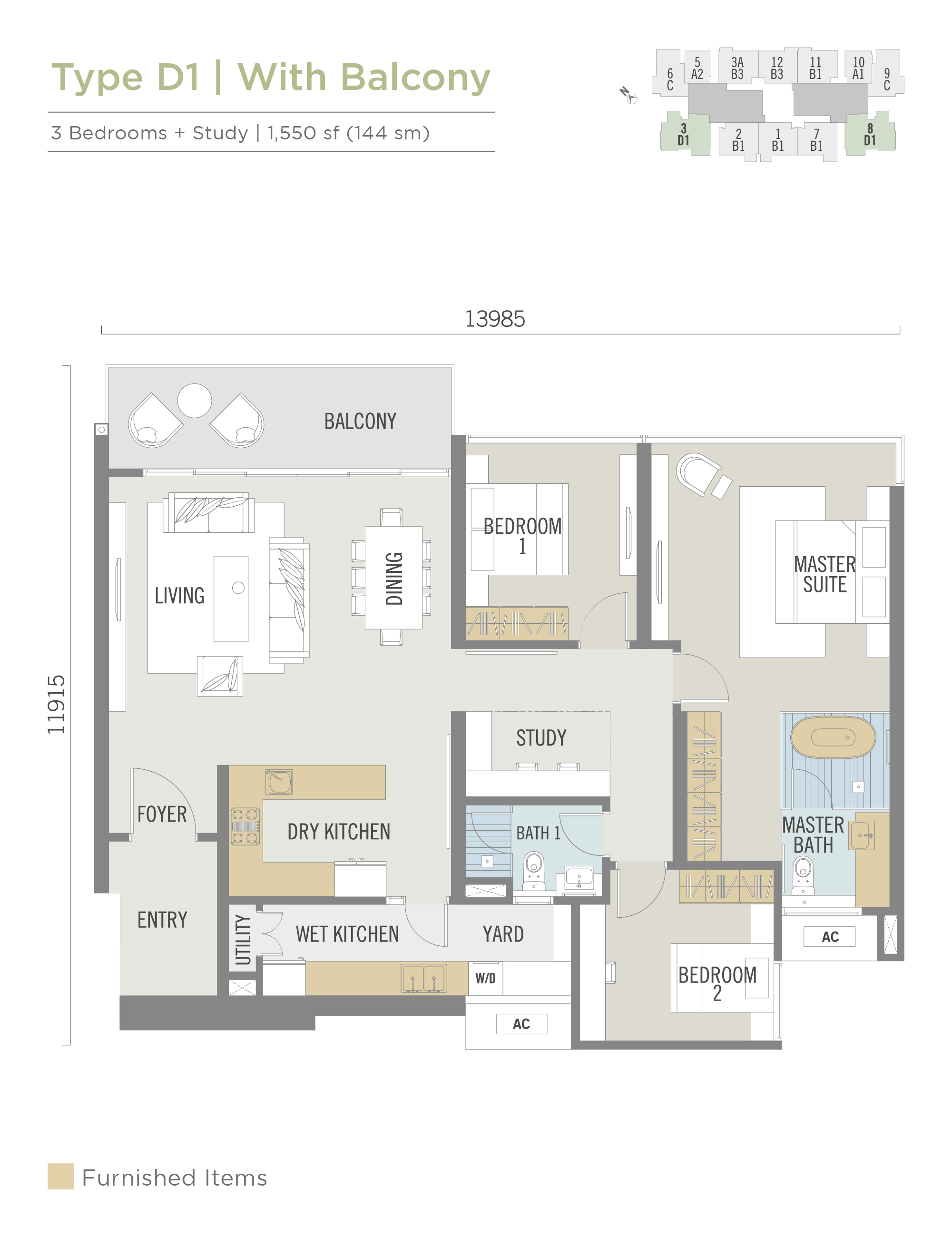 Type D|Typical Floor Plans